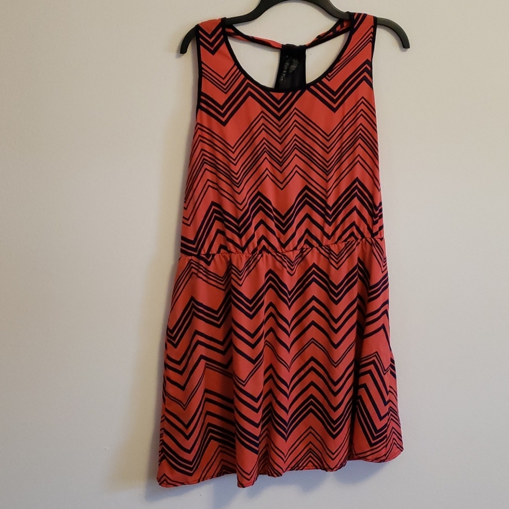 Chevron pattern dress